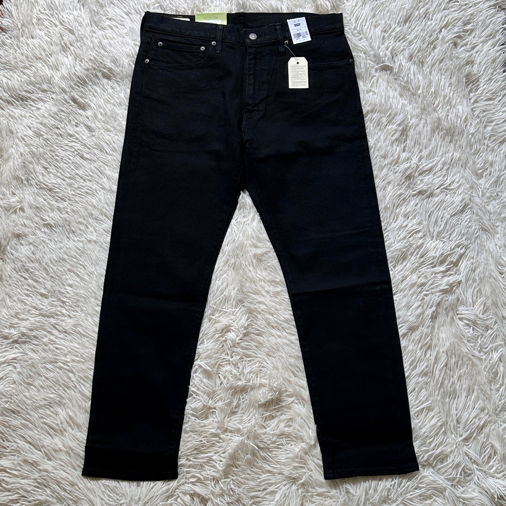 NWT Mens Levis Black 502 Taper Stretch Levis Flex Eco Performance Size 34 x 30